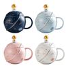 400ML Astronaut Coffee Cup Cute Space Mug Ceramic Water Cup with Lid and Spoon