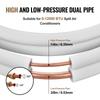 VEVOR 15240mm Mini Split Line Set, 6.4 & 9.5mm O.D Copper Pipes Tubing and Triple-Layer Insulation