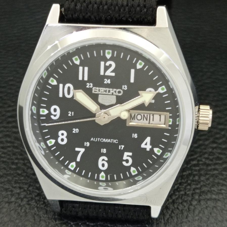 RENOVOVANÉ SEIKO 5 AUTOMATIC 6309A JAPONSKÉ PÁNSKÉ HODINKY S ČERNÝM CILENÍKEM a427303-2 QRL-a427303
