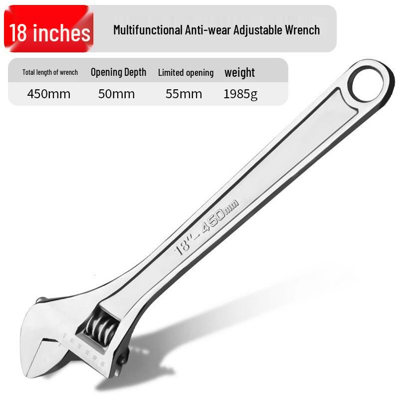 Adjustable Carbon Steel Industrial Grade Bathroom Wrench Tool