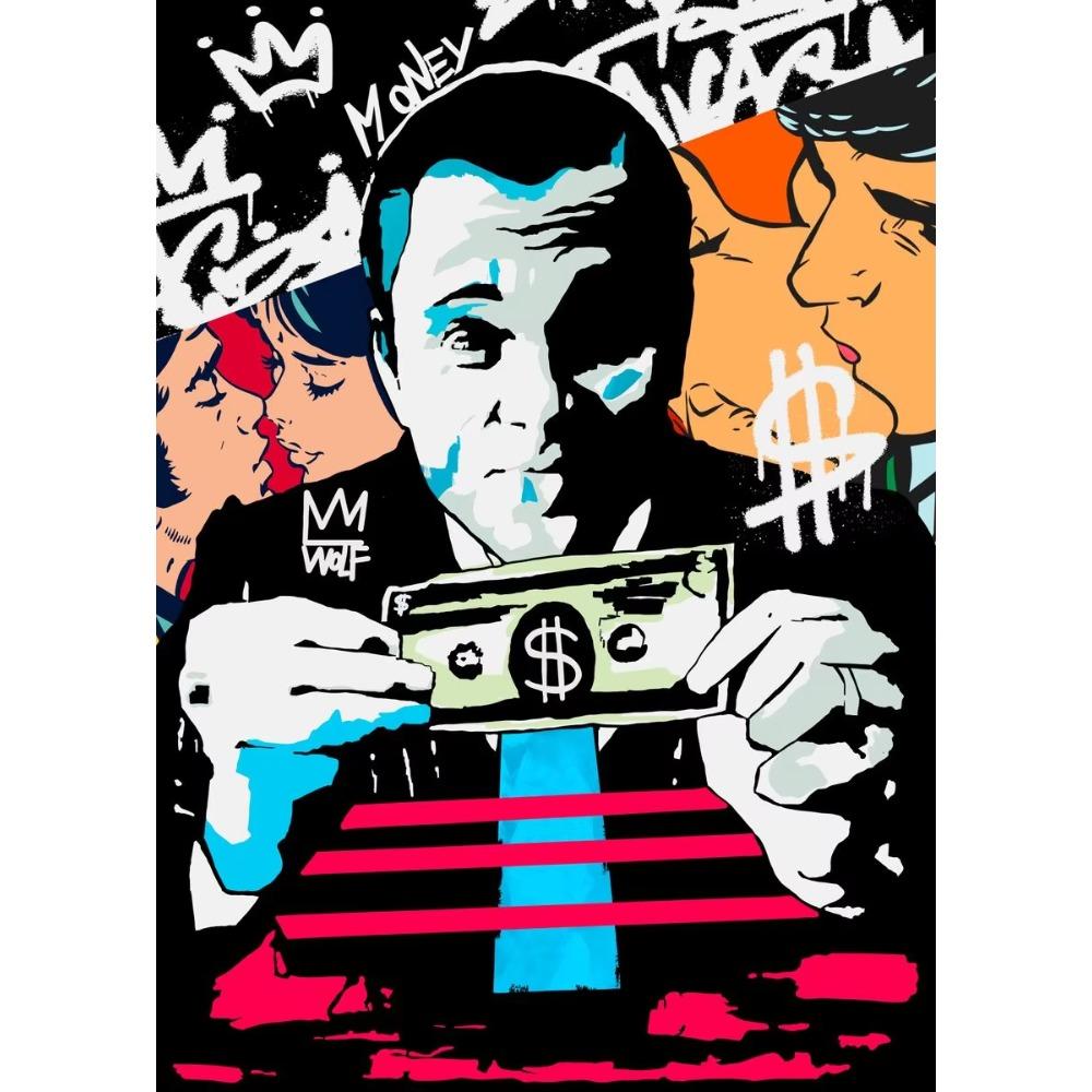 Banksy Abstract Street Graffiti Art Canvas Mona Lisa Monkey Gorilla Posters Prints for Living Room Wall
