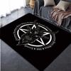 3D-gedruckte Teppiche mit Totenkopf, satanischer Ziege und Dämon, für Schlafzimmer und Büro, weicher, rutschfester, moderner Teppich