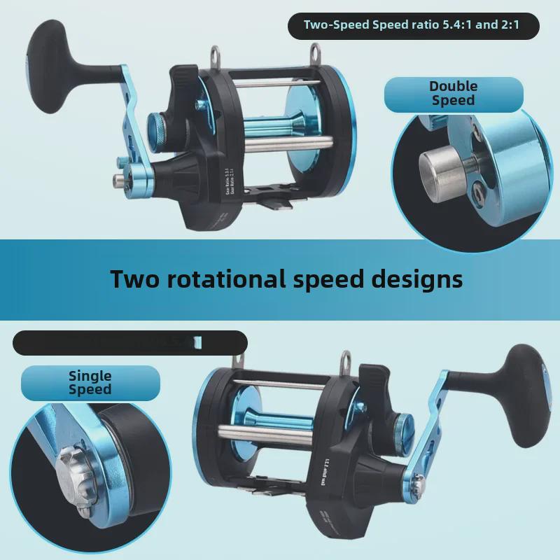 Kemalong Double Speed Metal Sea Fishing Reel - Anti-Seawater Drum Wheel