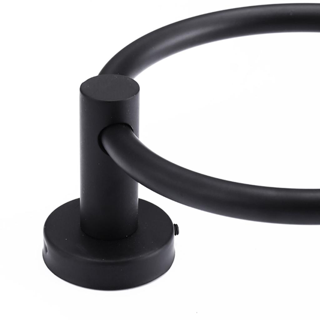 Anti Rust Towel Ring Black Corrosion Resisting Silver