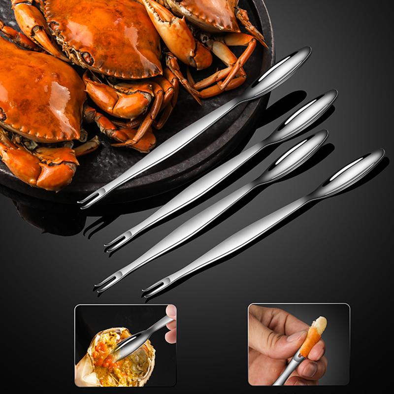 Super Quality 1-7Pcs Seafood Tool Sets, 304 Stainless Steel Lobster Crab Crackers Picks Spoons Set, Nut Crackers