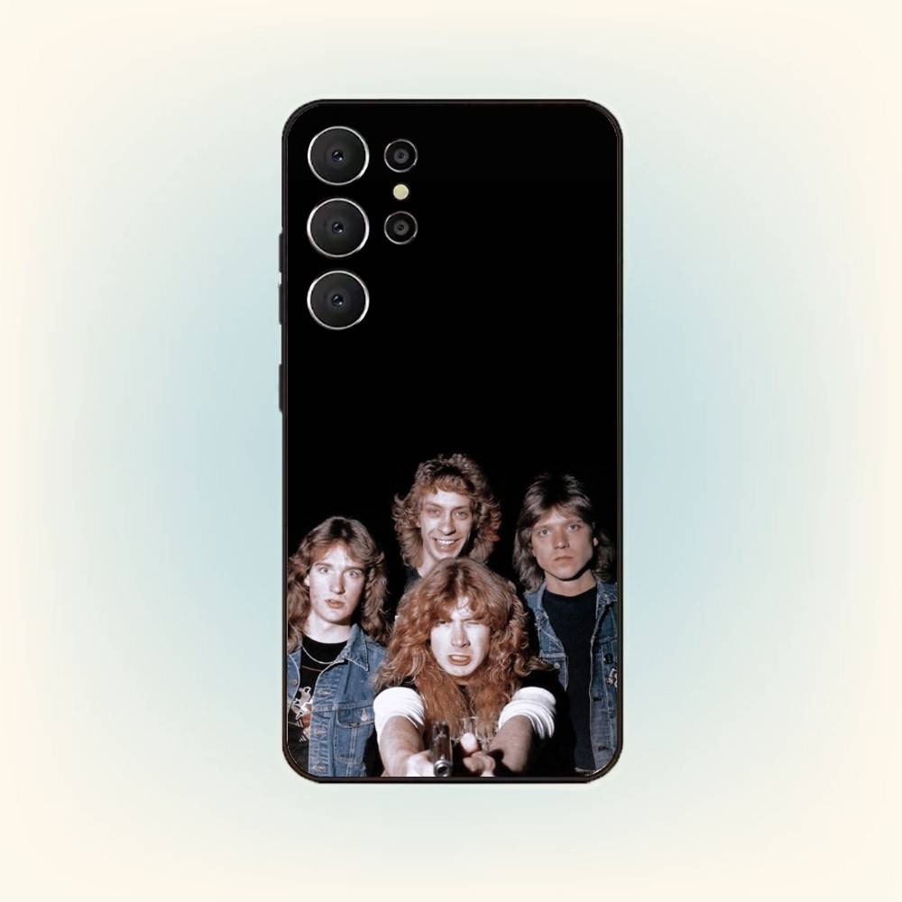 

Rock Band M-Megadeth Phone Case For Samsung S26,S25,24,23,22,30,21,10,9,Ultra,Plus,Lite,FE Soft Black Case Samsung S23ULTRA5G