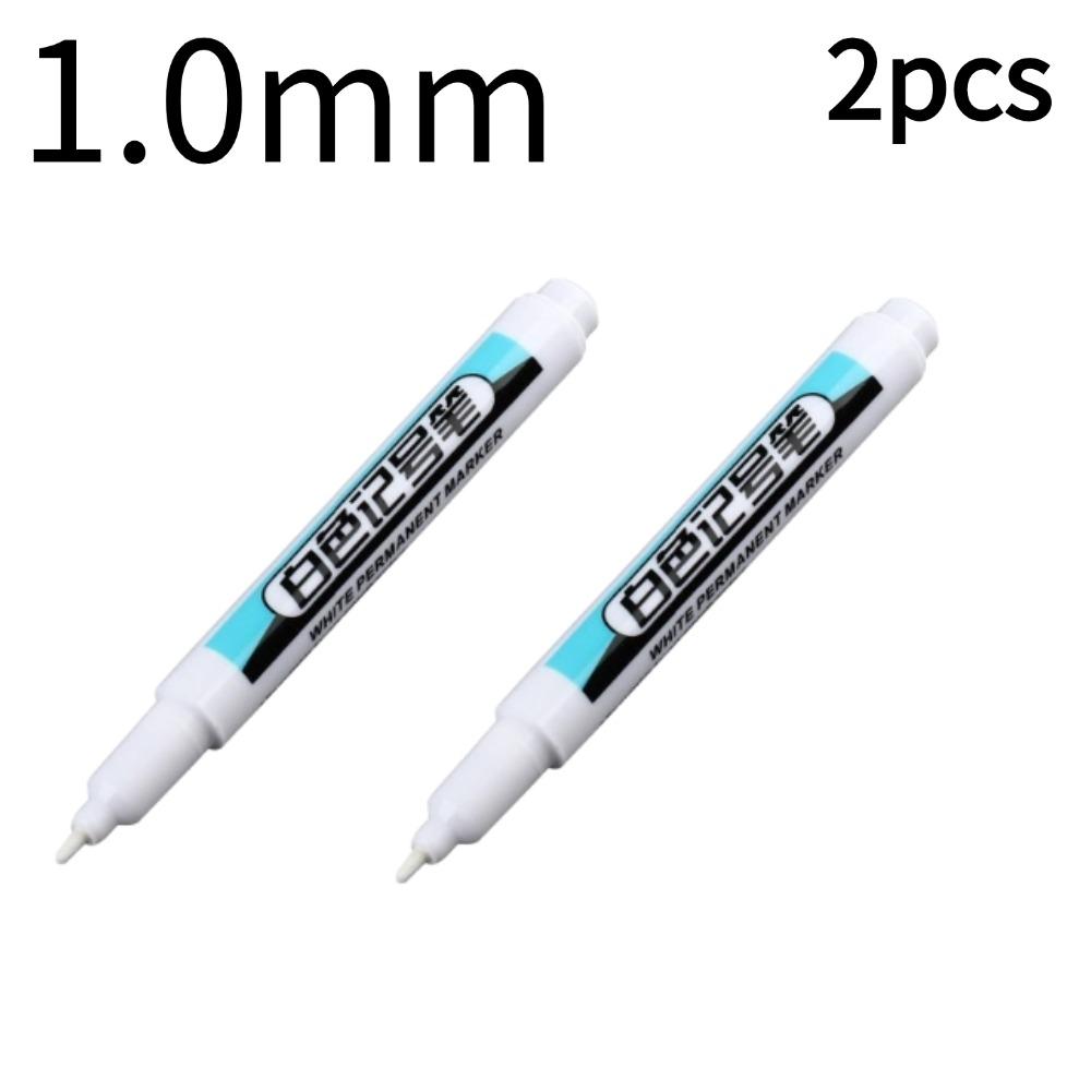 1/2/3Pcs White Marker Pen for Wood Rock Plastic Leather Glass Stone Metal Canvas Ceramic Deep Hole Marker 0.7/1.0/2.5MM