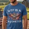 Patriotyczna koszulka z orłem Jerzego Waszyngtona | Zabawna koszulka WTF Is A Kilometer