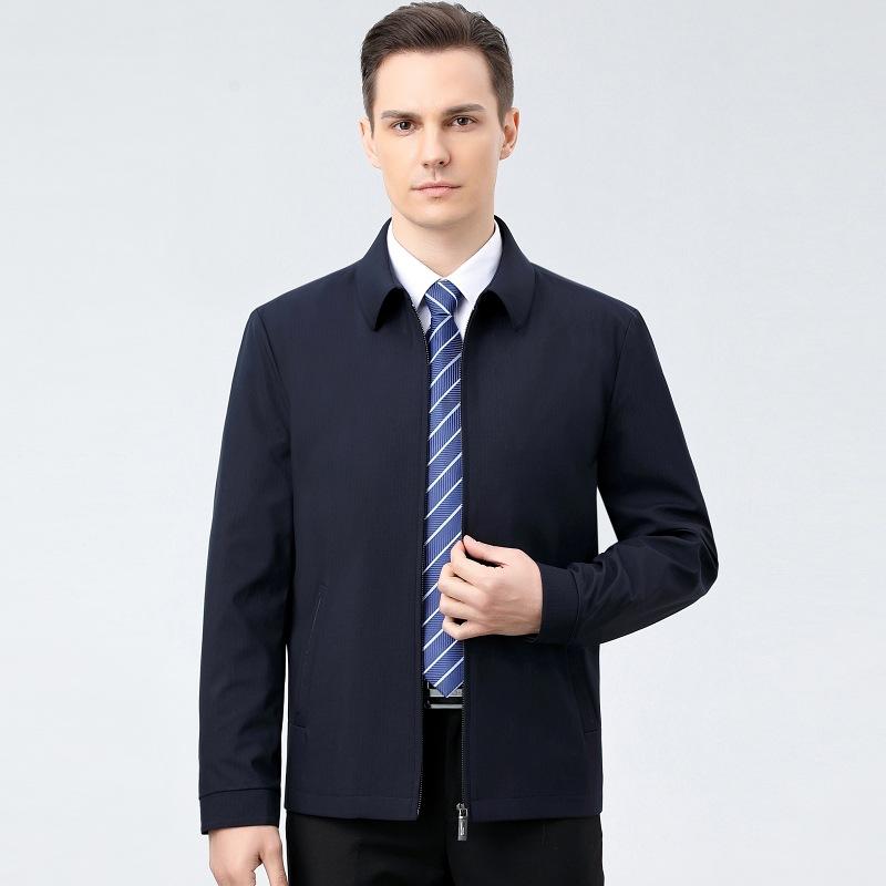 Dad s Jacket Spring and Autumn Middle-aged Men s Veteran Cadre Executive Jacket Spring Tops Middle-aged and Elderly Men s Clothing 170