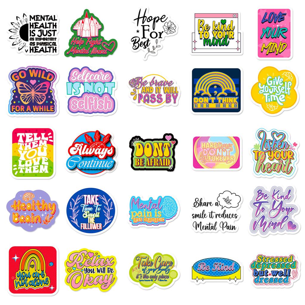 50 Butterfly Short Sentence Stickers Ins Style Decorative Suitcase Notebook Helmet