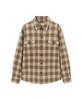 RISE&BELOW Brown Plaid Flannel Utility Overshirt