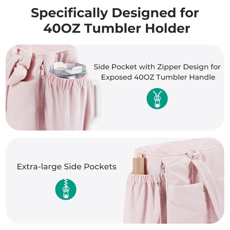 Women Large Capacity Tote Bag Versatile Commuter Handbag With Multi Pockets Shoulder Messenger Sports Bag
