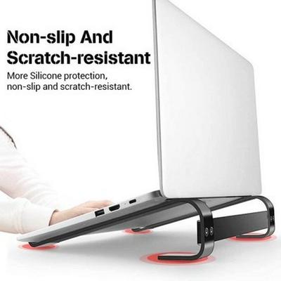 Supporto portatile in alluminio per laptop con supporto di raffreddamento