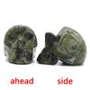 Natural Crystals Skulls Mineral Ghost Head Polished Carved Halloween Gift Desktop Home Decor Stone Crafts Skull Statues 14Colors