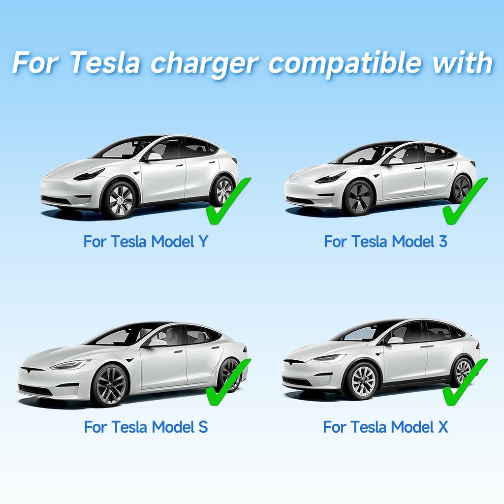 3.5KW Portable EV Charger for Tesla Model 3/X/Y/S 7KW Electric Car Charger NACS Fast Charging Cable WiFi APP Bluetooth Control
