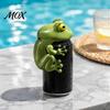 Enfeite de Animal Fofo Sapo Topper para Tampa de Lata de Refrigerante, Tampa Plástica Reutilizável, Porta-Miudezas Pequeno Recipiente Decorativo para Mesa para Latas de Coca-Cola Comum de 375ml