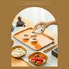 Piatto Quadrato Effetto Legno Imitazione Cucina Set di Piatti Semplici a Grana Giapponese Per Stoviglie Ciotola da Cucina Piatto Stoviglie da Tavola Forniture per Cuochi