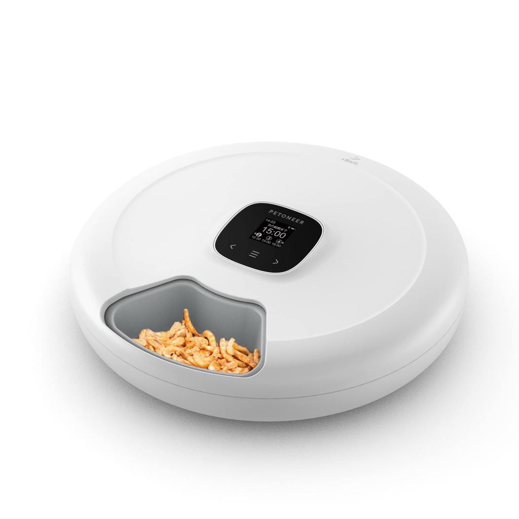Petoneer NutriSpin 6 Meal Pet Feeder Reliable domestic support Automatic pet feeder for wet power ideal for when away from easy to and perfect for