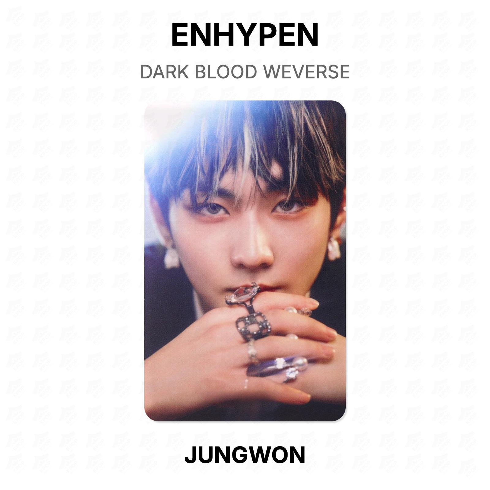 ENHYPEN DARK BLOOD WEVERSE Официальная фотокарточка JUNGWON