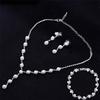 Bride Wedding Jewelry Sets Simple  Necklace Earrings Bracelets Sets
