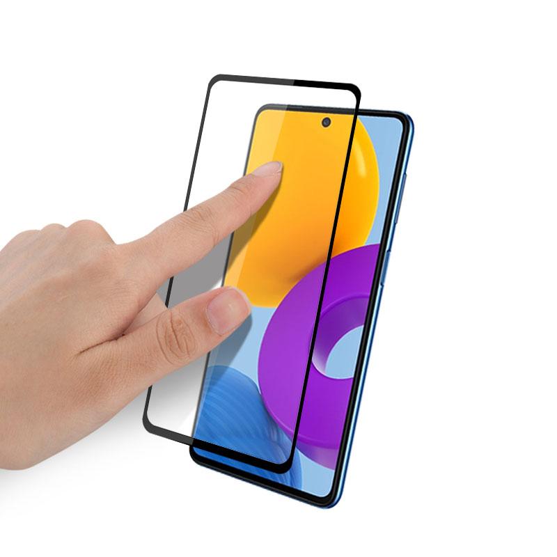 

MOCOLO Silk Print Full Glue Full Coverage Scratch-resistant Explosion-proof Ultra Clear Tempered Glass Screen Film for Samsung Galaxy M52 5G Black