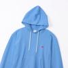 Parka Long Sleeve Cotton 10oz One Point Logo Reverse Hooded Sweatshirt Casual Stone Wash Blue [Champion] 100% Weave(R) Women's CW-Y110