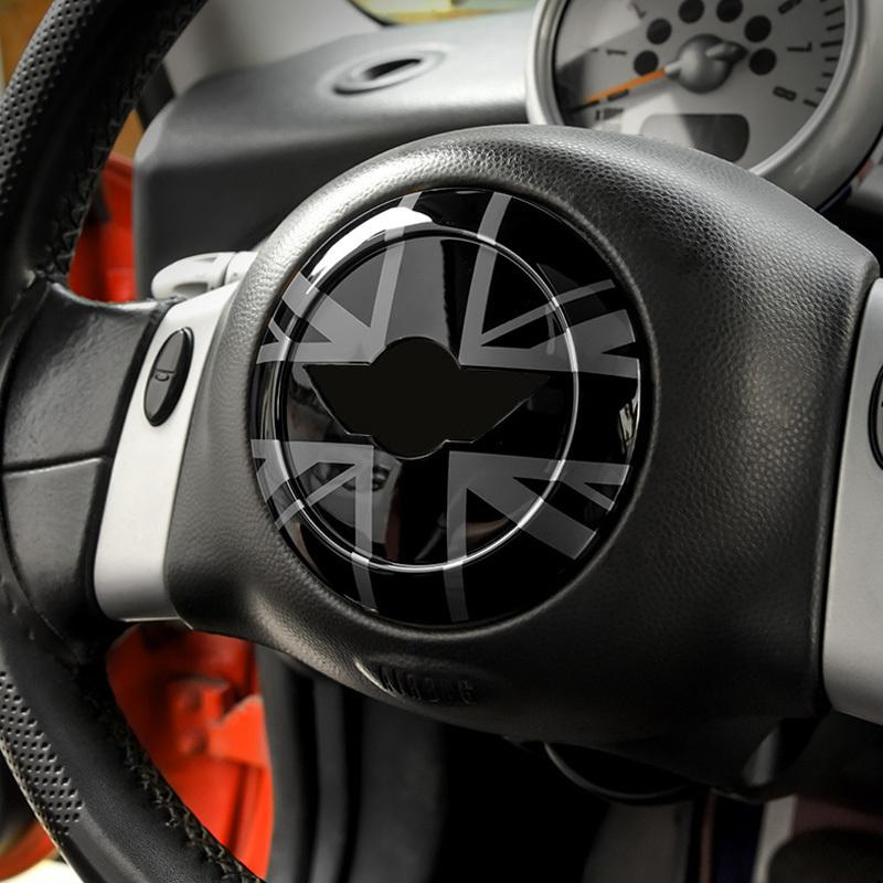 Car Steering Wheel Sticker Interior Styling Accessories Union Jack Style For Mini Cooper R50 R52 R53 2001 2002 2003 2004 2005