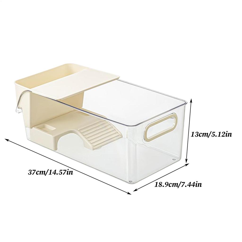 Turtle Tank Multi-functional Aquarium Transparent Terrarium With Basking Area For Reptile Feeding Tortoise Hermit Crabs Frog