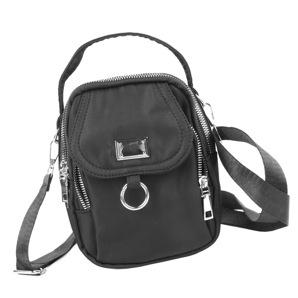 Adjustable Casual Shoulder Bag Large Capacity Fashionable Shoulder Storage Casual Bag Black S