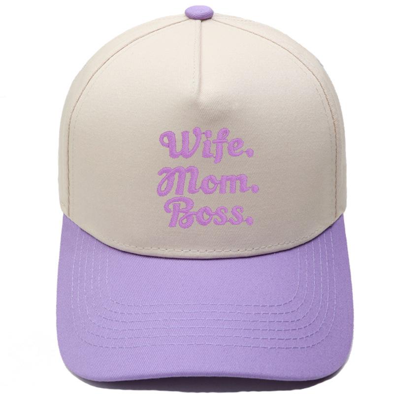 Wife mom Boss Truck Driver Hat Embroidery Color Matching Baseball Cap Male Female Casual Retro Hat