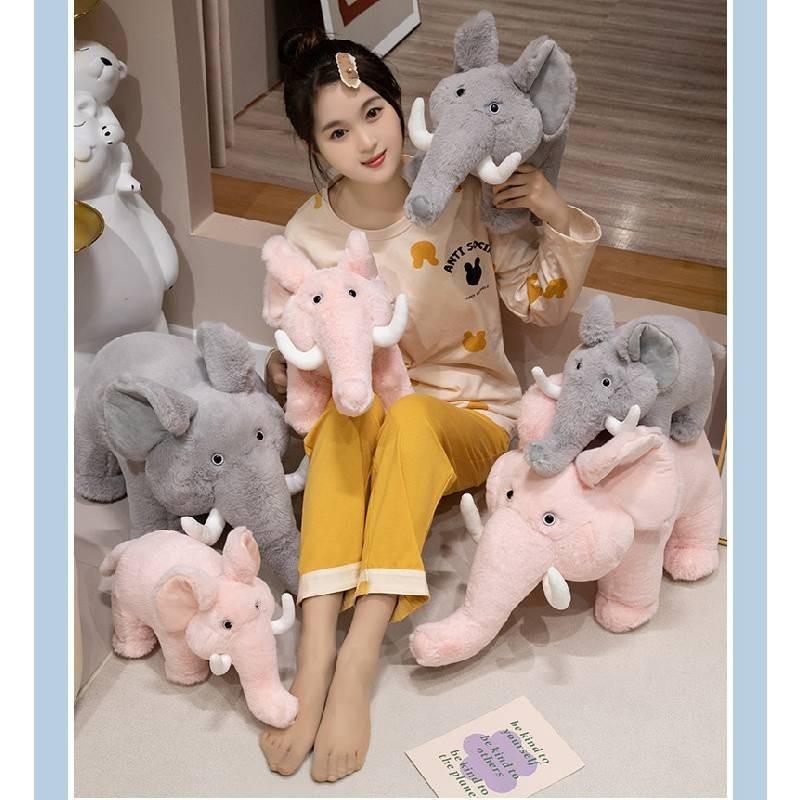 Adorable Plush Elephant Toy Stuffed Animal Cute Doll Perfect Birthday Gift Soft Hug Pillow