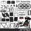 Alloy Assembly Model Tricycle Green Black Assembly Bike Model Kit  Educational Play