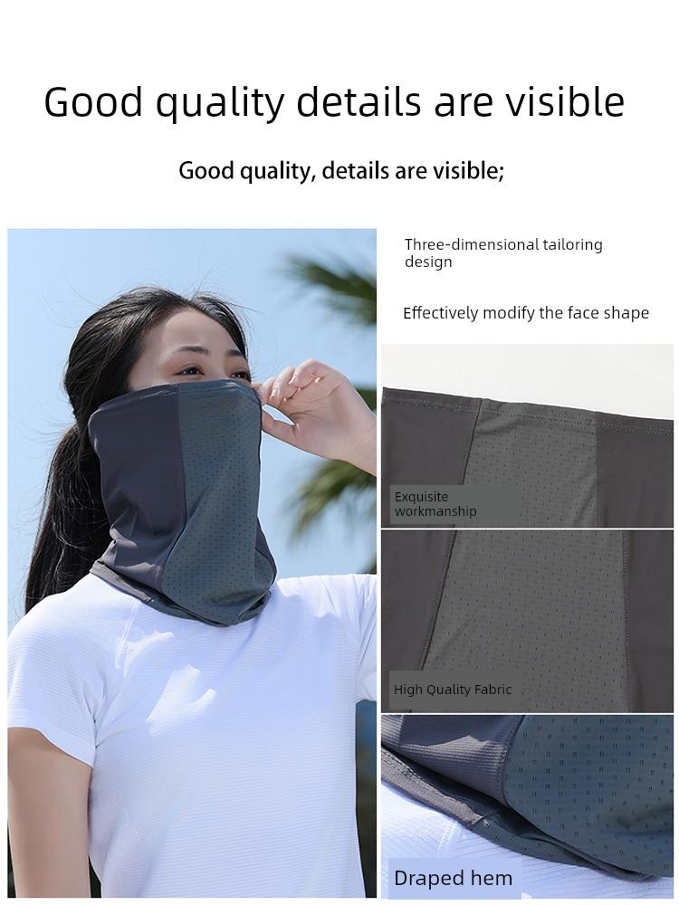 Sun Protection Mask for Women, Full Face Protection, Cycling Face Mask, Neck Protector, Neck Scarf, Ice Silk Headscarf, High Elasticity