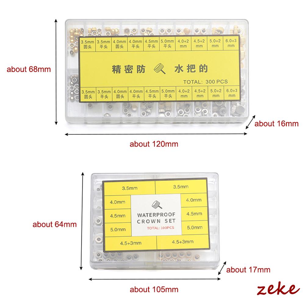 10/20Sets Silver Gold Watch Crowns Watch Waterproof Replacement Assorted Repair Tools with Box Watch Accessories for Watchmaker