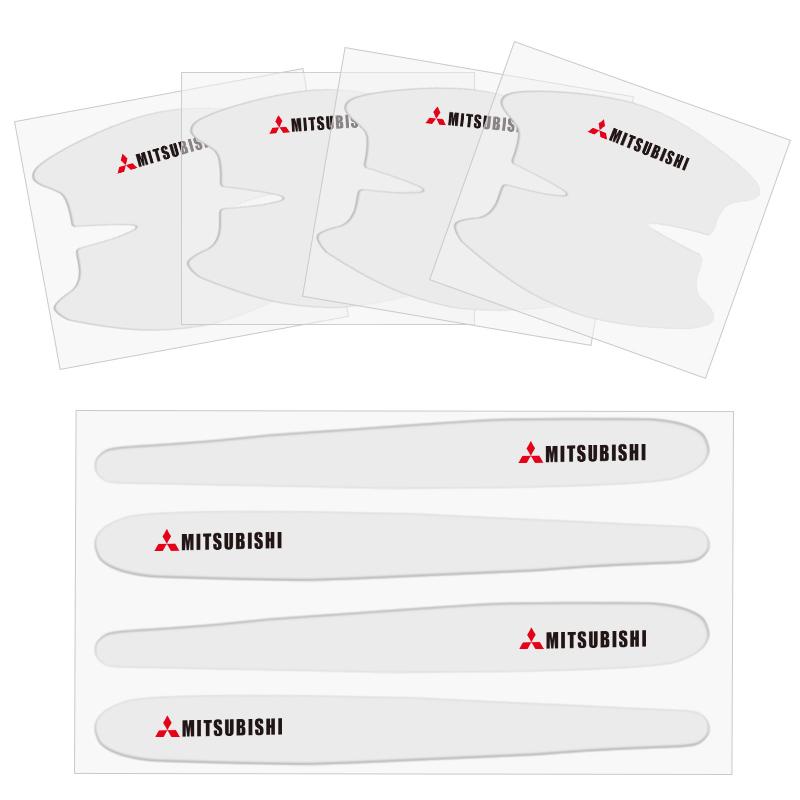 

8pcs Car Door Handle Stickers Transparent Protector Film For Mitsubishi Outlander Ralliart Mirage Lancer ASX Pajero Jinxuan