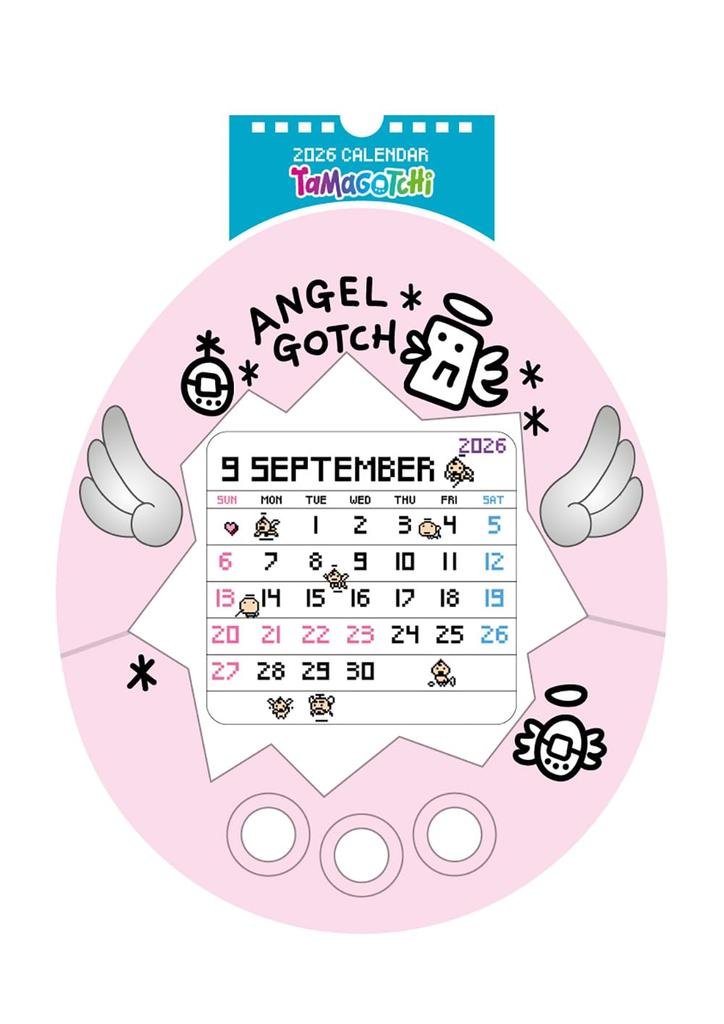 2026 Tamagotchi Wall Calendar Die-Cut ([Calendar])