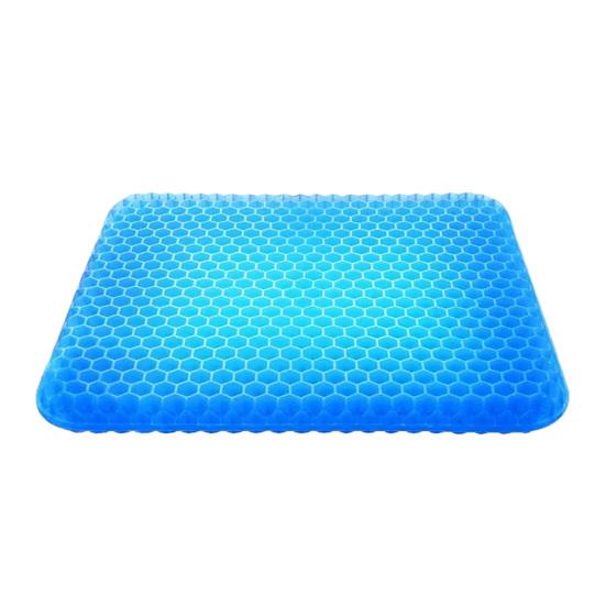 

Гелевая подушка на сиденье для долгого сидения, мягкая, дышащая, охлаждающая, с сотовой структурой, защищает позвоночник, для инвалидной коляски, офисного кресла, автомобиля синий