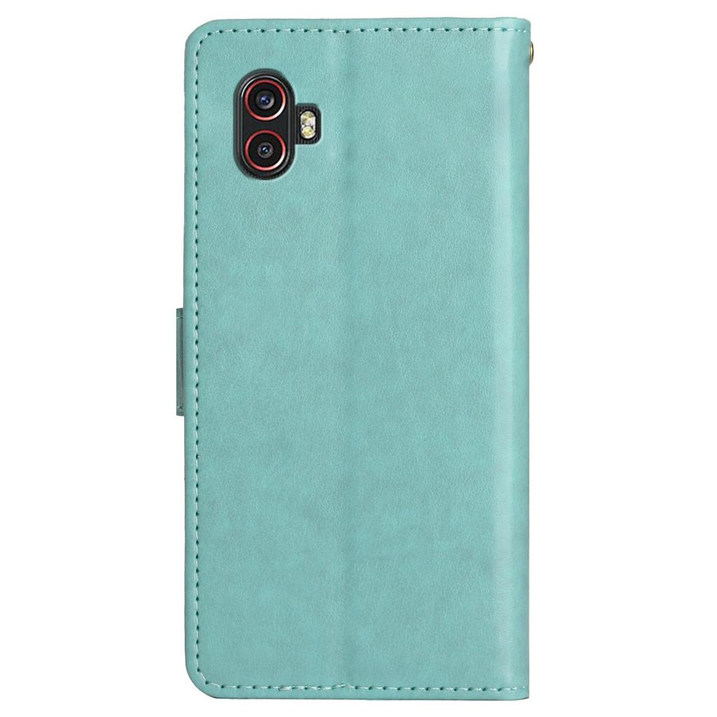 For Samsung Galaxy Xcover6 Pro 5G Wallet Phone Case Butterfly Floral Leather Flip Cover