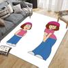 Meg Griffin Flannel Printed Carpet, Home Sofa Decoration for Living Room & Bedroom, Non‑Slip Play Flannel Floor Mat for Game Room