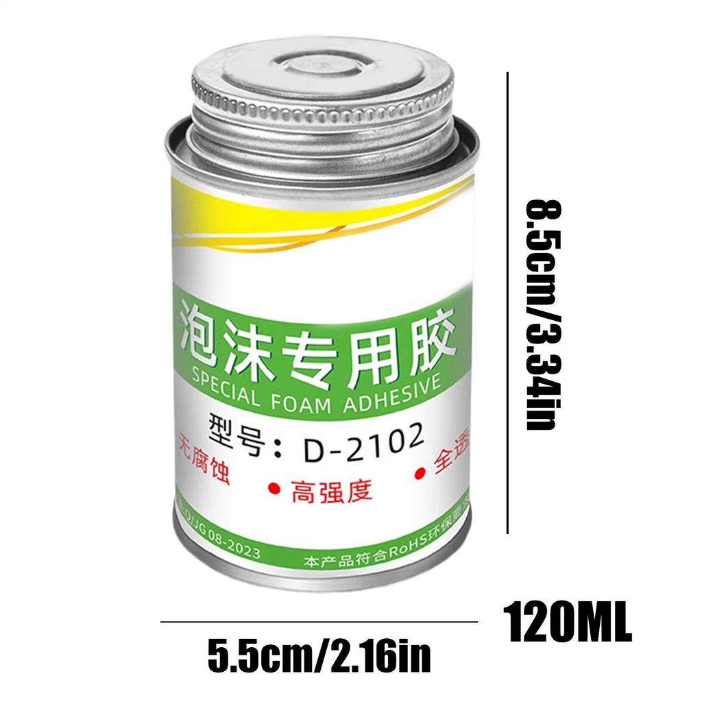 Espuma Adesiva de Colagem 120ml Com Pincel Adesivo Pegajoso Multifuncional Para Tecido Madeira Couro EVA Cartão Modelo de Avião Pano