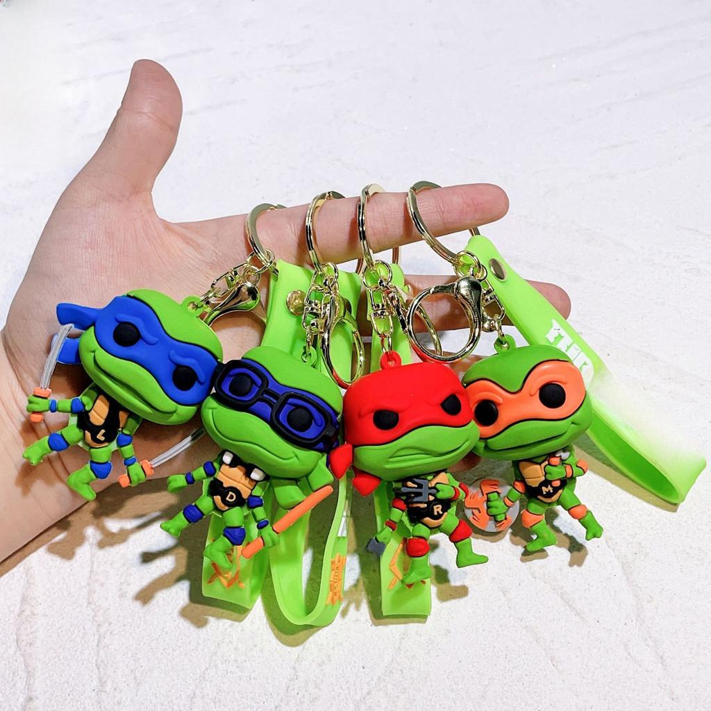 Cute Ninja Turtles Keychain Durable Silicone Key Ring For Party Favors And Gifts