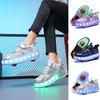 Kinderschuhe Rollschuhe 2 Rollen Skates Sneaker Fliegende Schuhe Atmungsaktiv Junge Mädchen Kinder Geschenk