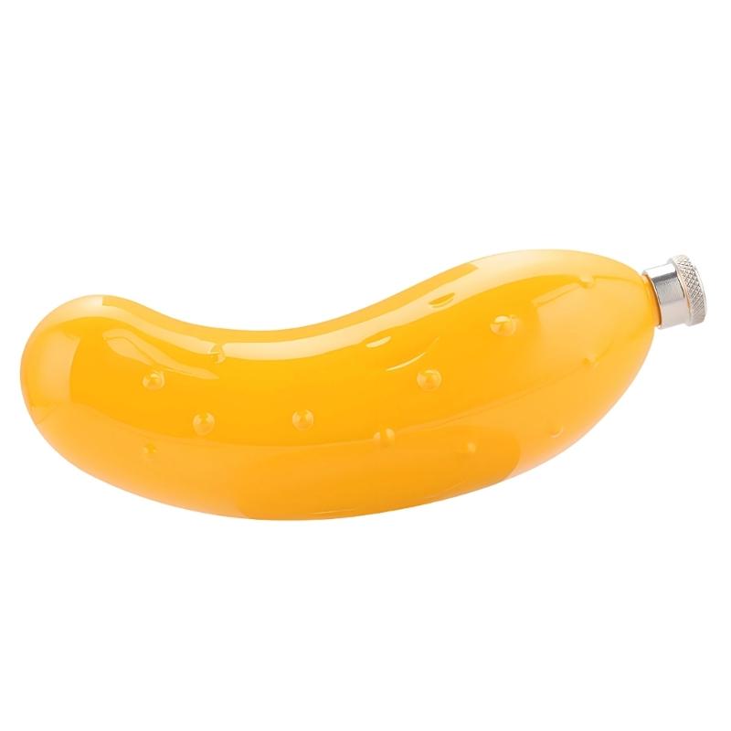 Stainless Steel Cucumber Shaped Hip Flask Whiskeys Bottle Liquor Drinkware For Parties And Gatherings