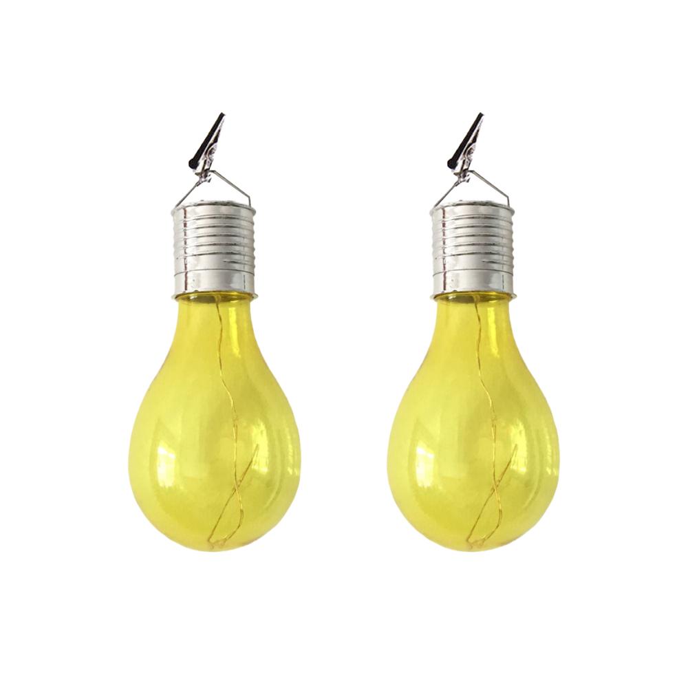

2pcs Hanging Solar Light Bulb Outdoor LED Solar Garden Light Waterproof Solar Lanterns Lights Outdoor Camping Garden Decoration жёлтый
