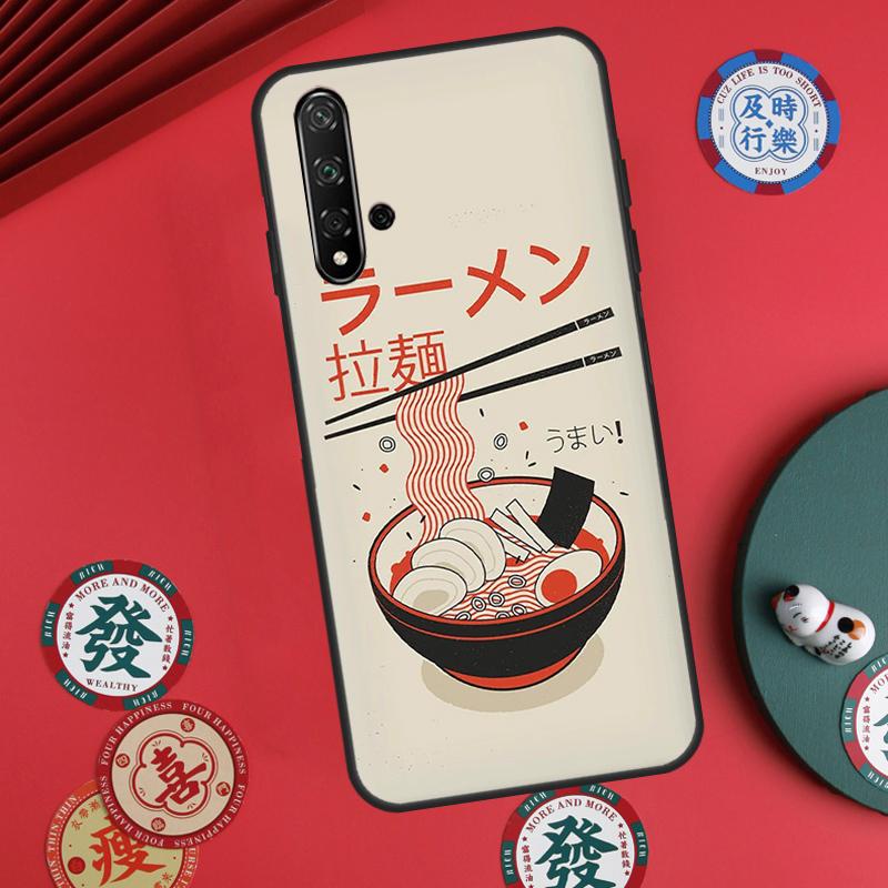 Ramen Cat Japanese Art For Huawei Nova 5T 10 9 SE 7i 8i 11i 12i Y73 Y90 Y70 Y72 Y61 Y91 P60 Pro P30 P40 Lite Case