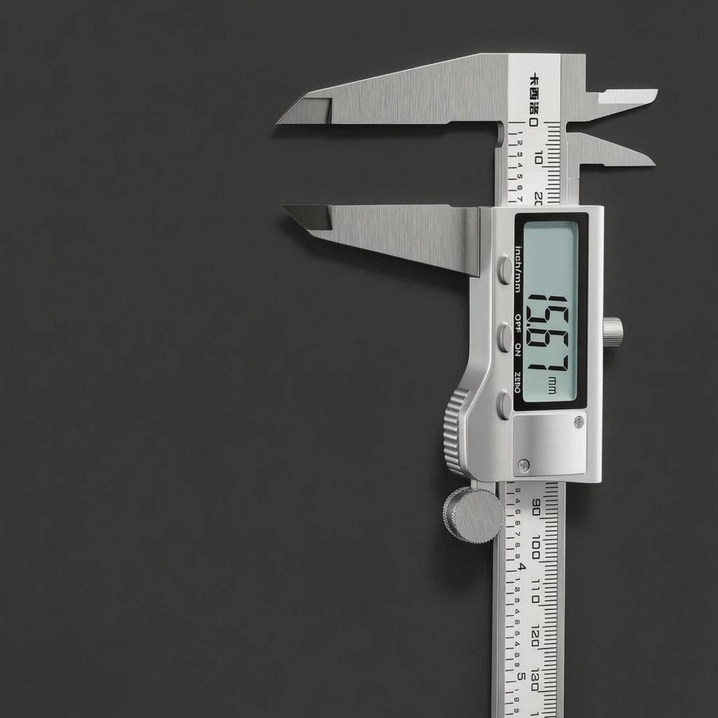 Digital Screen Caliper Metal Housing Stainless Steel 0.01 Mm