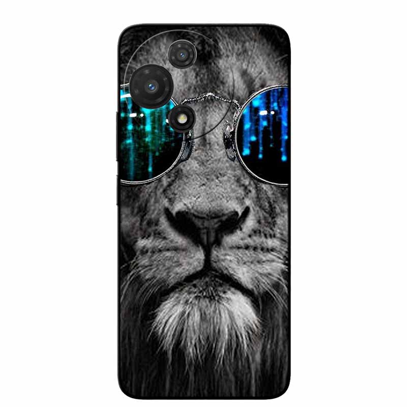 For TCL 60R 5G Case T519H Fashion Protective Silicone Back Cover Cases For TCL 60 R Animal Black Phone Funda TCL 60R T519H Coque