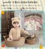 Baby Romper Long Sleeve Kigurumi Bear Coverall with Feet Hat Ears Jumpsuit Outerwear Baby Clothes Halloween Costume Fancy Dress Fluffy Present Baby