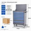 Armoire à outils mobile robuste avec tiroirs et roues - Chariot de rangement à double porte à pousser à la main