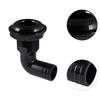 Universal ABS Water Bilge Sewage Outlet 90 Degree Drainage Deck Hose Connector for Marine Boat RV Plumbing System